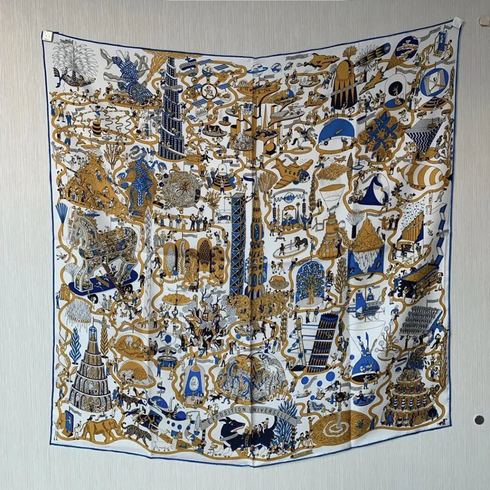 Classic Silk Scarf Large Square Scarf - Silk scarf