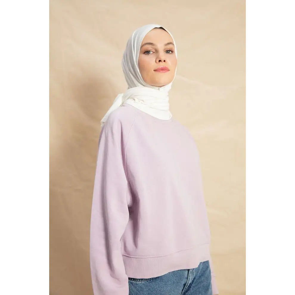 Combed Cotton Ecru Shawl - Hijab