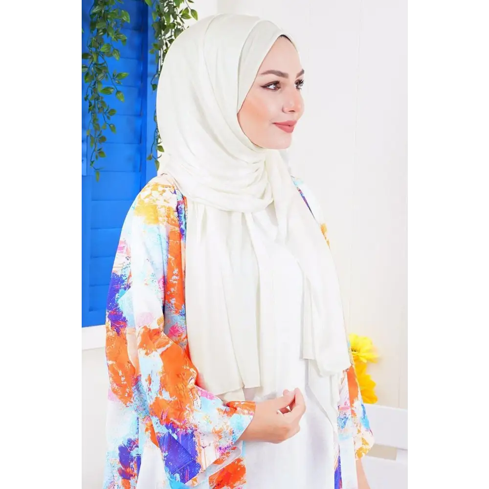 Combed Shawl-Ecru - Hijab