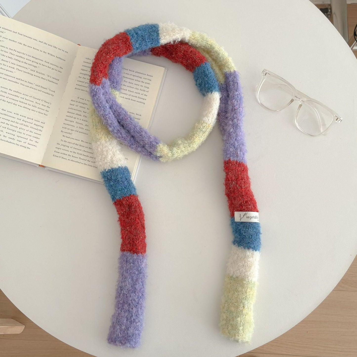 Retro Knitted Slim Long Scarf