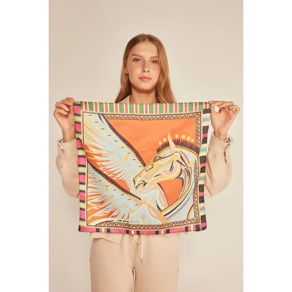 Ethnic Patterned Bandana Scarf