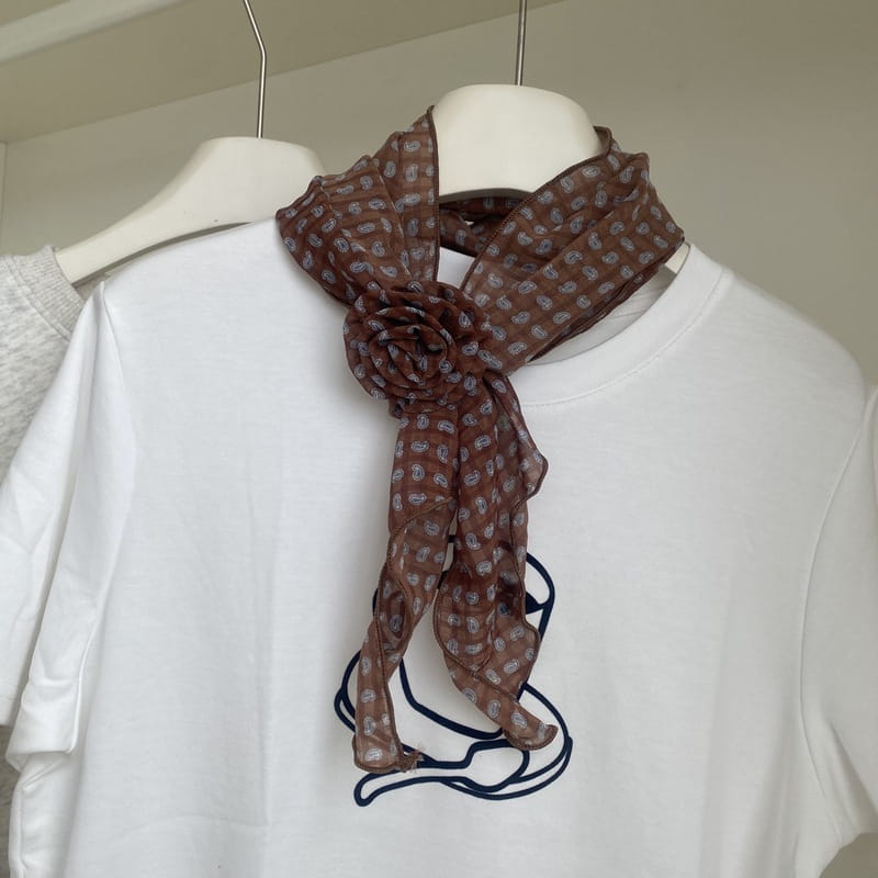 Removable Retro Flower Neck Scarf