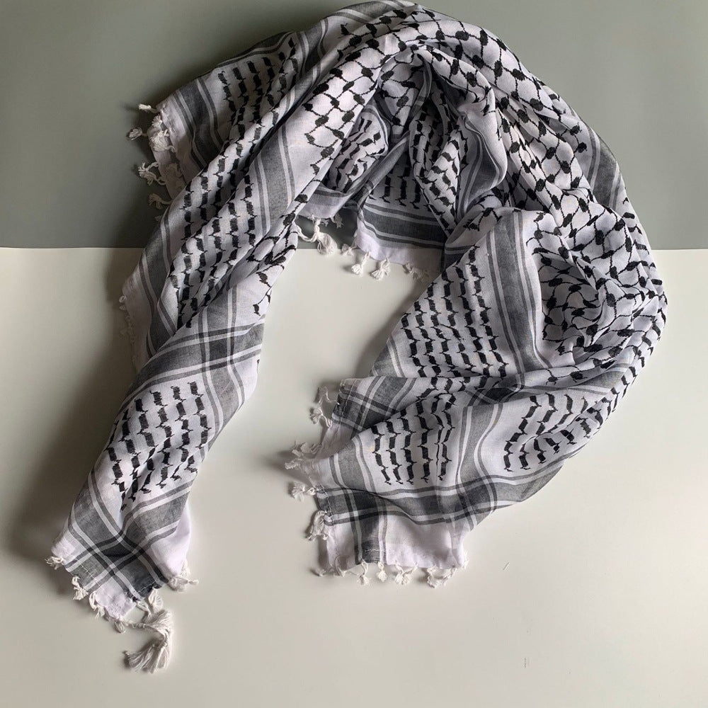 Keffiyeh Square Scarf, Middle Eastern Scarf, Muslim Kerchief