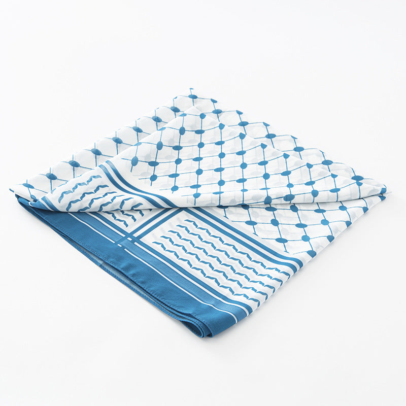 Chiffon Plaid Square Scarf, Keffiyeh Scarf