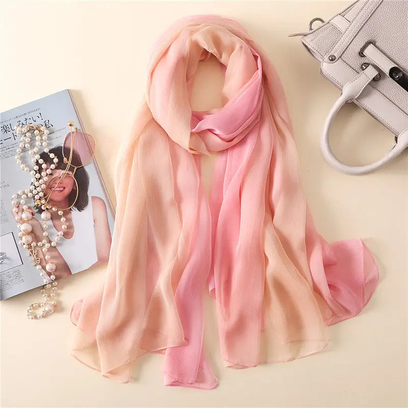 Fashion tapered long shawl - Light powder - long shawl