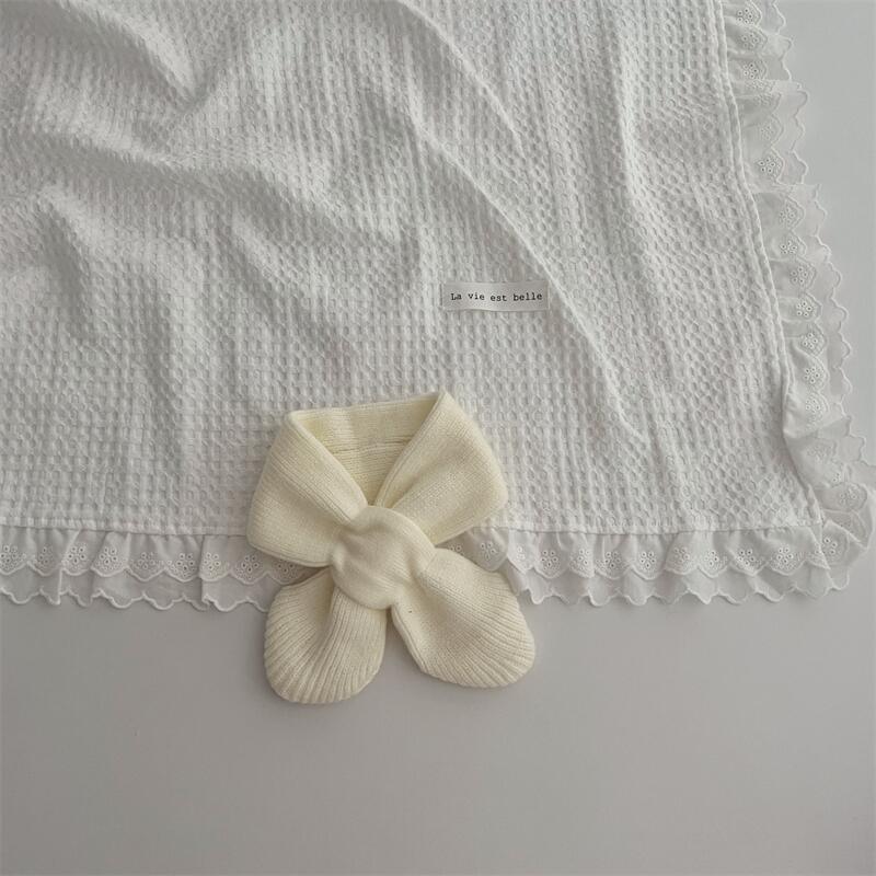 Korean Style Solid Colour Knitted Cross Scarf