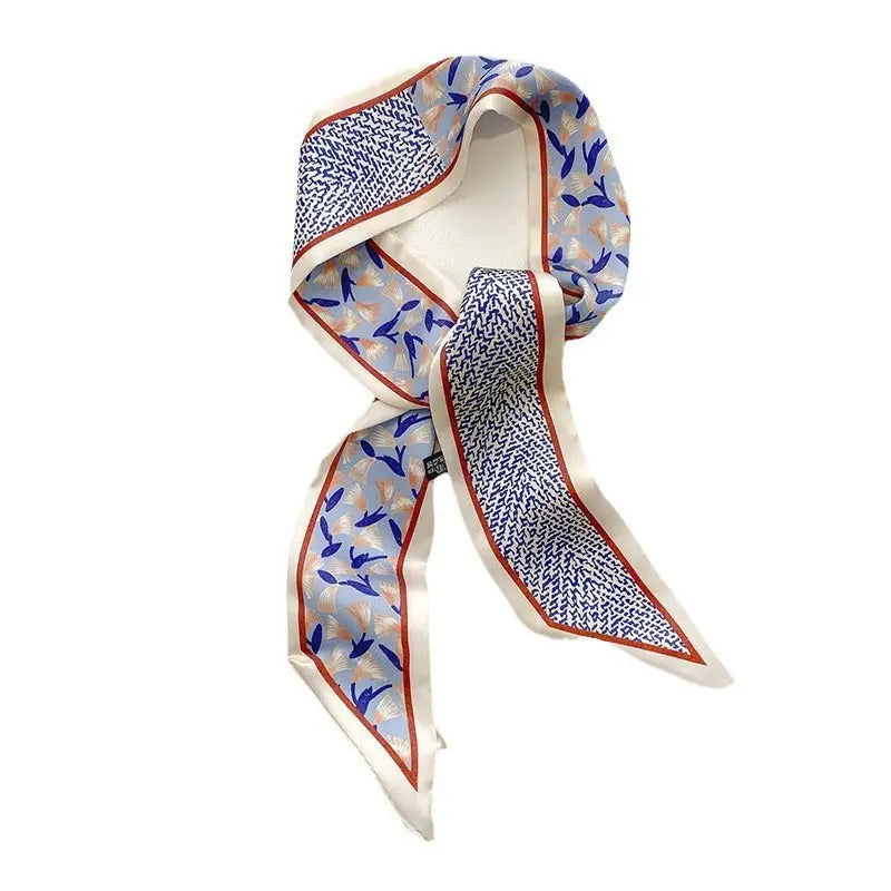 French Vintage Floral Silk Scarf