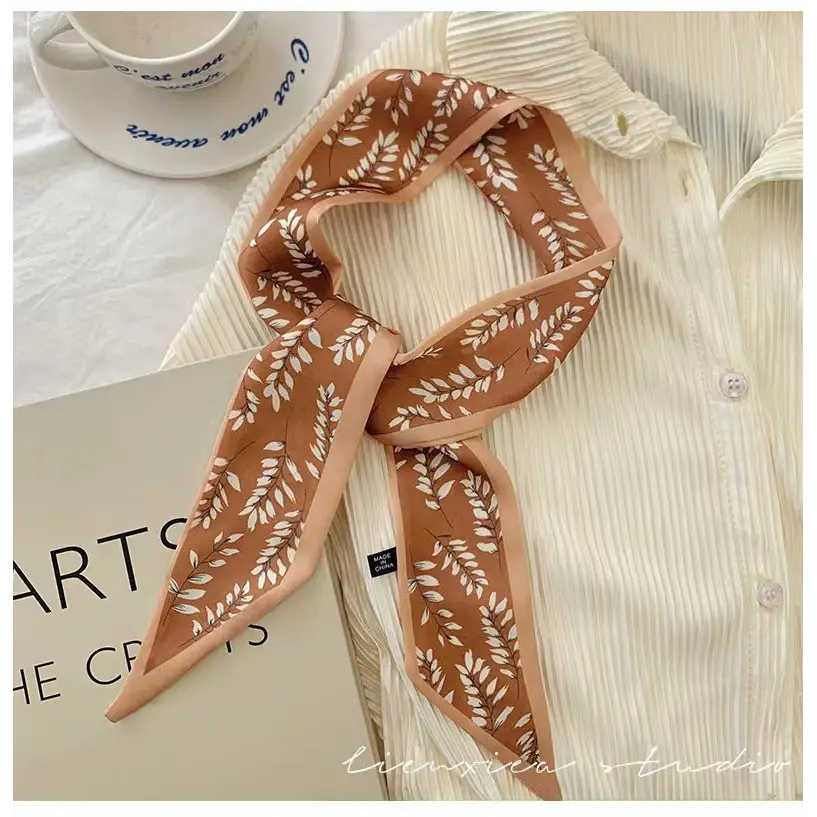French Vintage Floral Silk Scarf