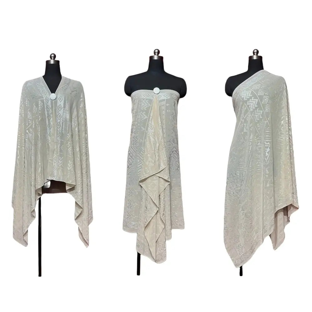 Gorgeous Tinfoil Gold Multifunctional Scarf Summer Shawl - Gray / 180CM - long shawl