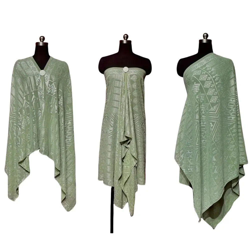 Gorgeous Tinfoil Gold Multifunctional Scarf Summer Shawl - Light Green / 180CM - long shawl