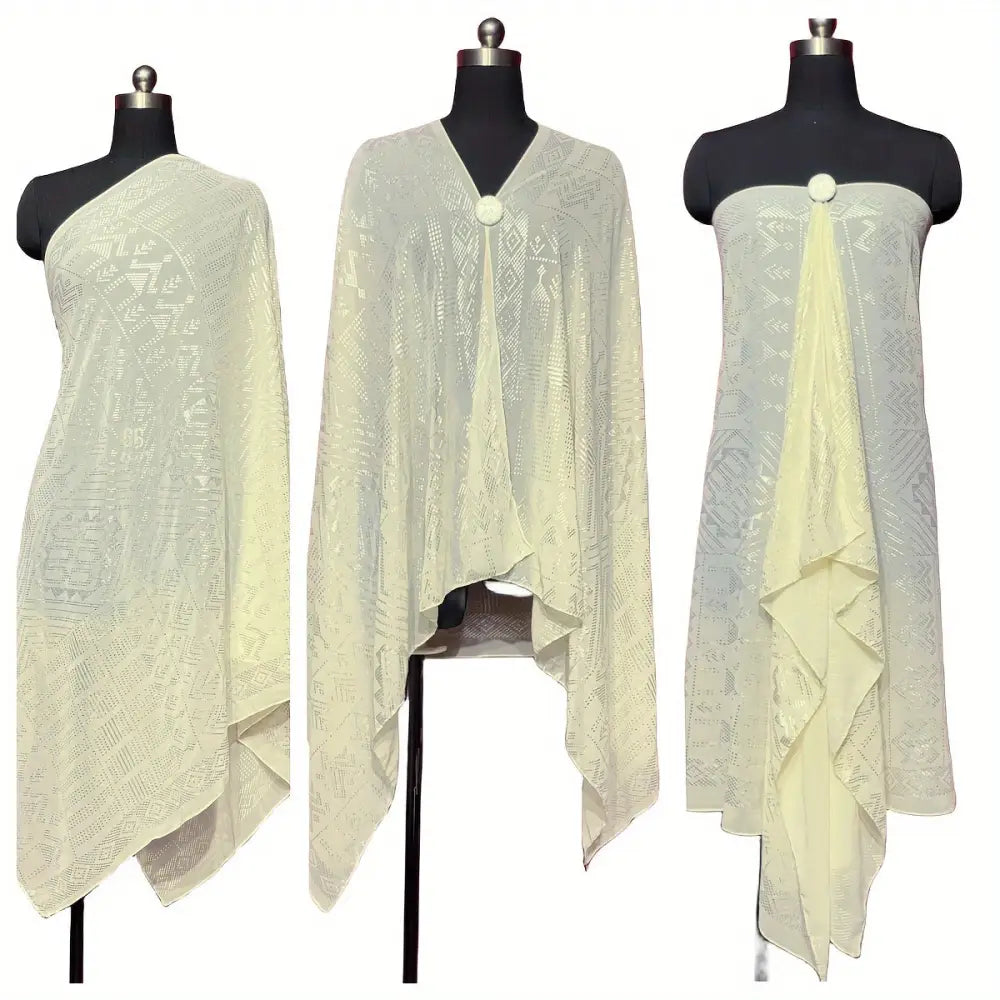 Gorgeous Tinfoil Gold Multifunctional Scarf Summer Shawl - Silver / 180CM - long shawl