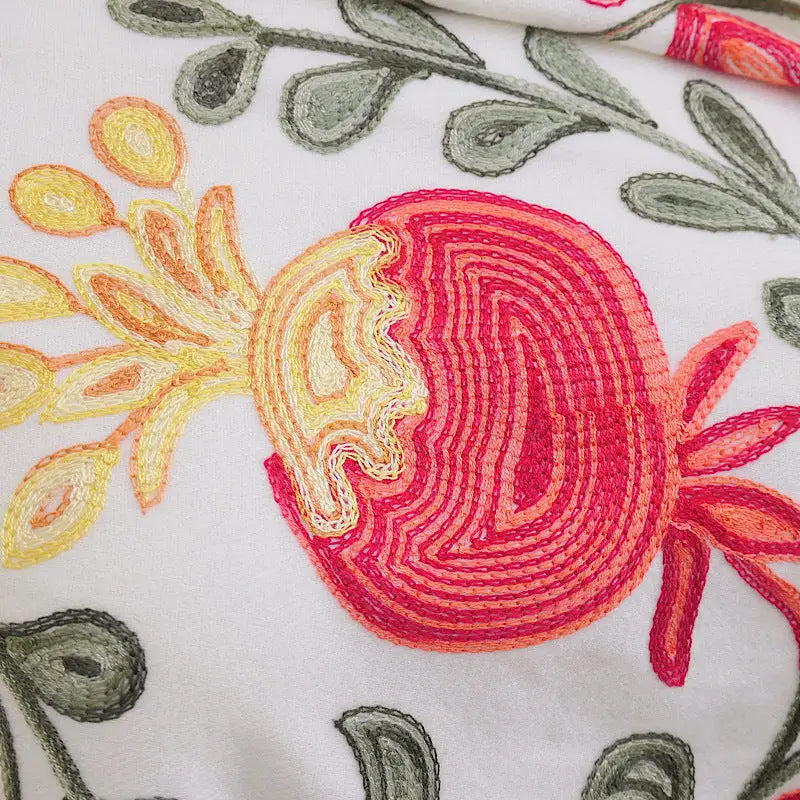 Gourd Pomegranate Blossom Embroidery Scarf Cashmere Shawl - Shawl