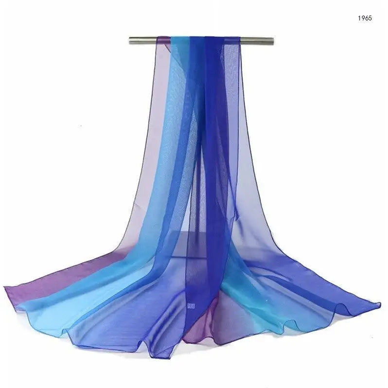 Gradient Silk Shawl - Blue2 - Gradient Silk Shawl