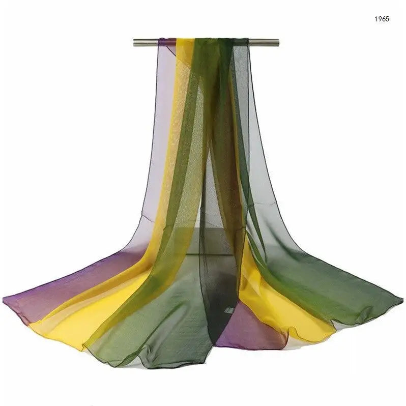 Gradient Silk Shawl - Green1 - Gradient Silk Shawl