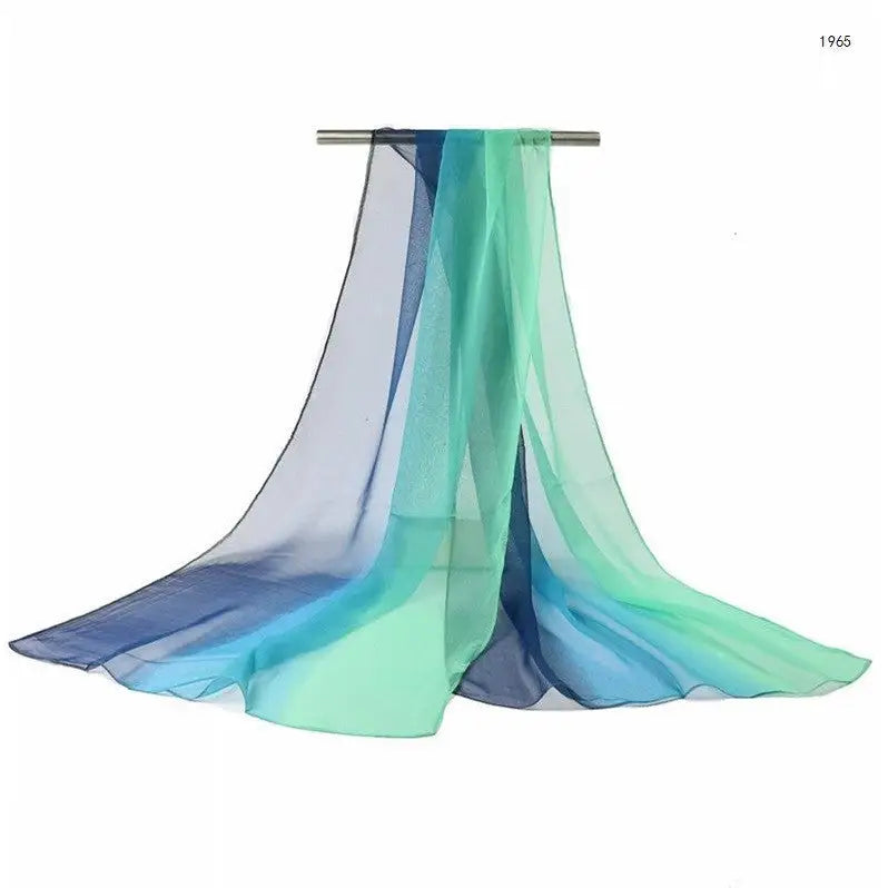 Gradient Silk Shawl - Green2 - Gradient Silk Shawl