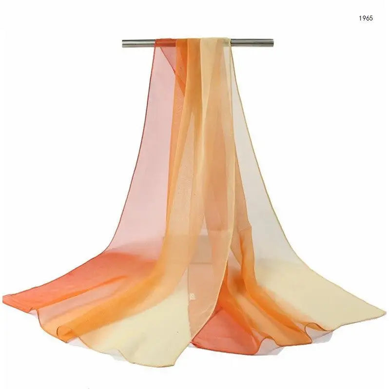Gradient Silk Shawl - Orange1 - Gradient Silk Shawl