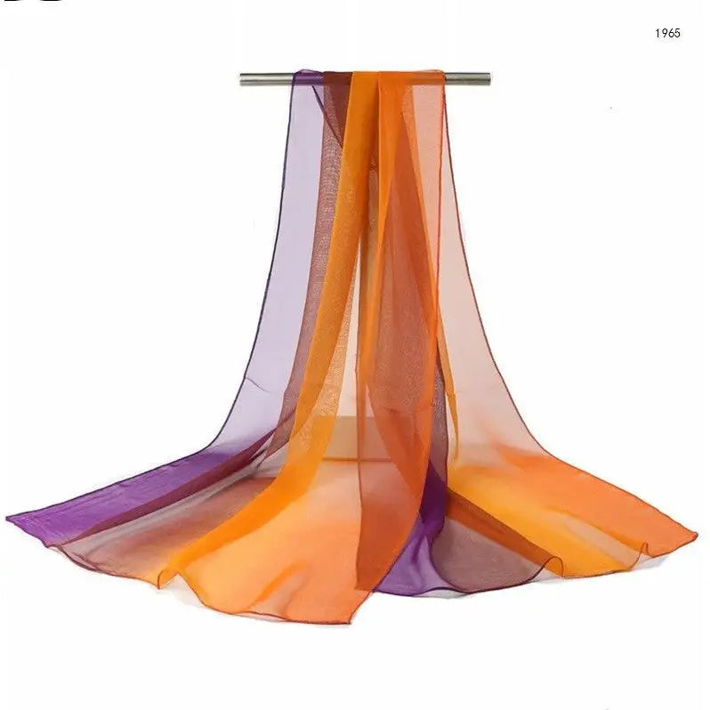 Gradient Silk Shawl - Orange2 - Gradient Silk Shawl