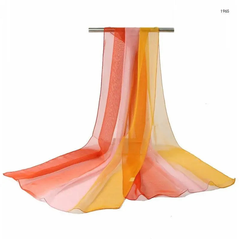 Gradient Silk Shawl - Orange3 - Gradient Silk Shawl