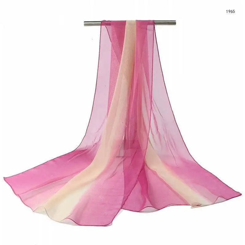 Gradient Silk Shawl - Pink - Gradient Silk Shawl