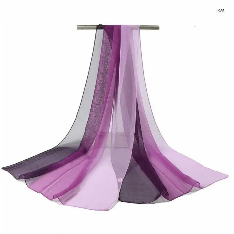 Gradient Silk Shawl - Purple1 - Gradient Silk Shawl