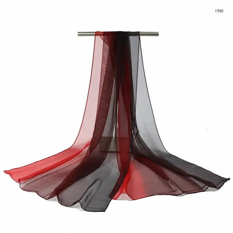 Gradient Silk Shawl - Red - Gradient Silk Shawl