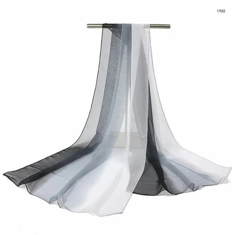 Gradient Silk Shawl - White - Gradient Silk Shawl