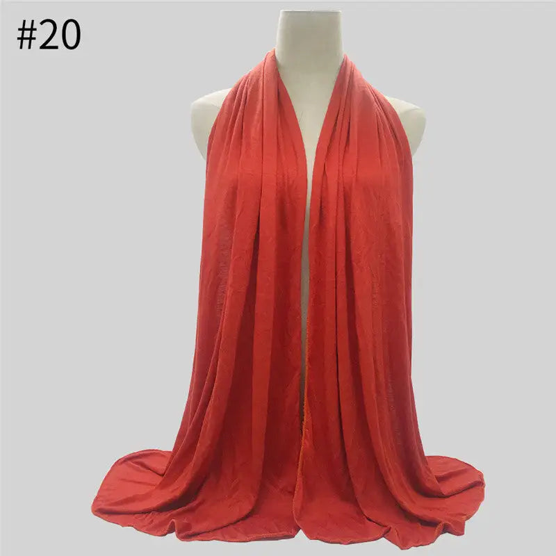 Jersey Hijab Long Shawl Instant Hijab - Red - Jersey Hijab