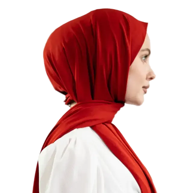 Jersey Red Hijab | Premium Combed Jersey Hijab