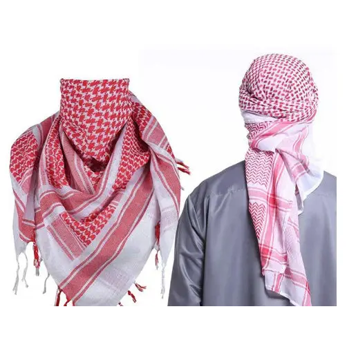 Keffiyeh Square Scarf Middle Eastern Scarf Muslim Kerchief - Keffiyeh Square Scarf