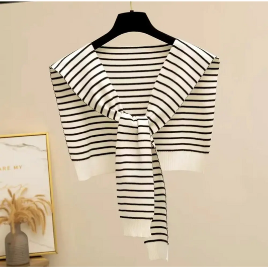 Knitted Striped Shawl Outer Match High-end Fashion - Decorative Scarf