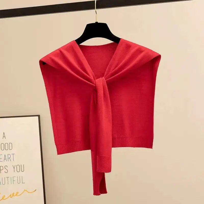 Knitted Striped Shawl Outer Match High-end Fashion - Red / Average Size - Decorative Scarf