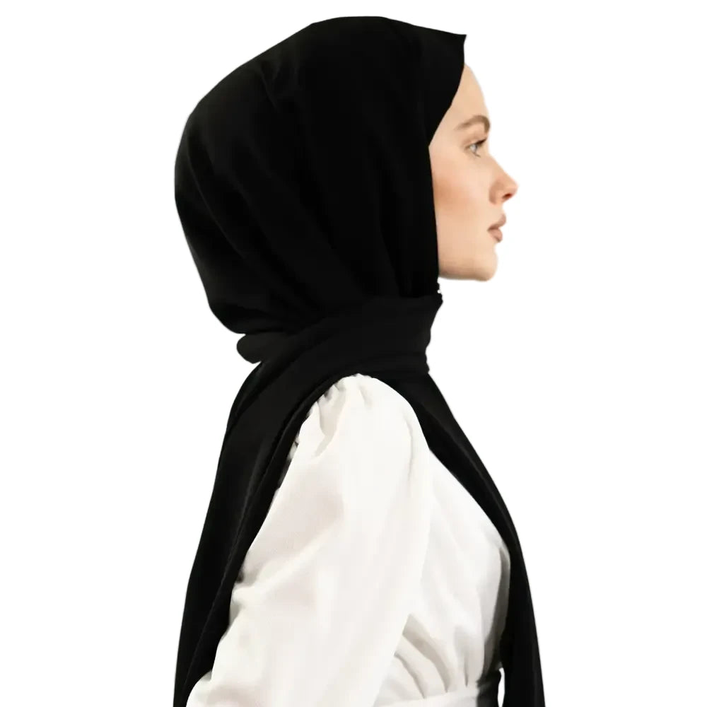 Madina Silk Black Hijab