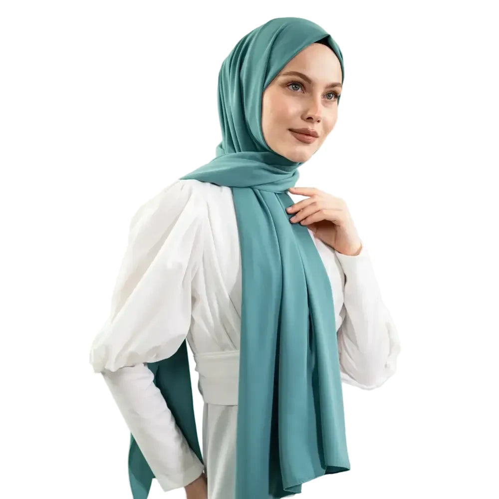 Madina Silk Mint Hijab - Hijab