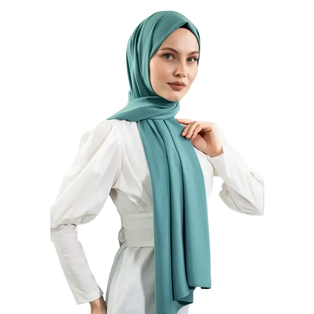 Madina Silk Mint Hijab - Hijab