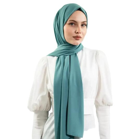 Madina Silk Mint Hijab - Hijab