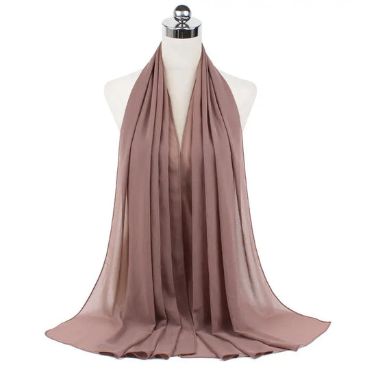 Monochrome Pearl Chiffon Hijab Summer Fashion Modest Fashion - 20 - Pearl Chiffon Hijab