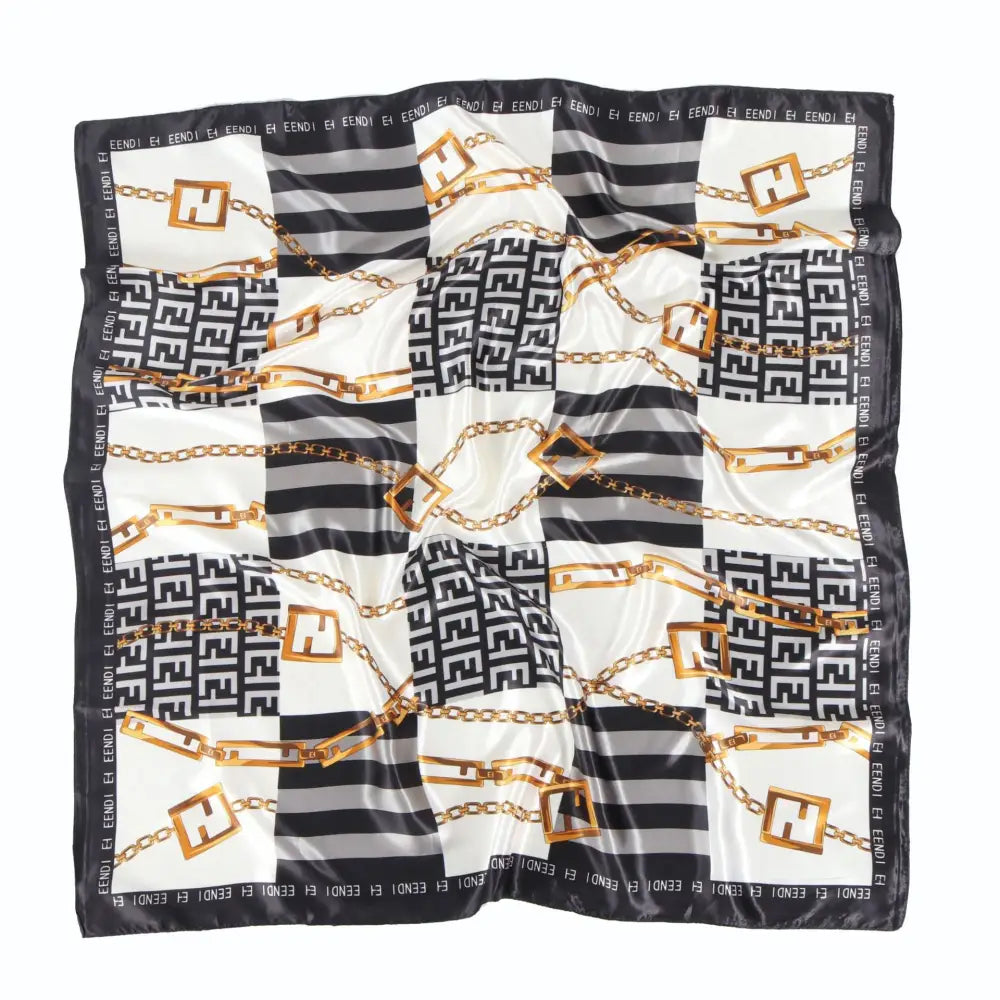 Multipurpose Chain Printed Scarf Women’s Casual Scarf Satin Large Square Scarf - Bestcolor / 90*90cm - Square Scarf