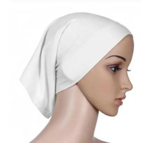 Muslim women’s turban hijab clan cap - White