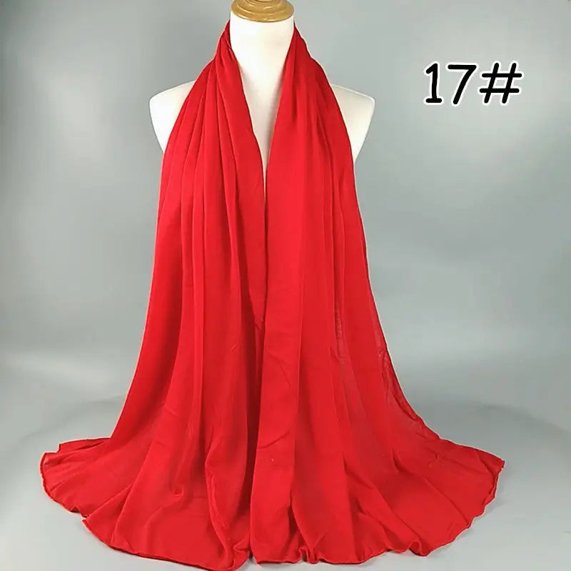 Premium Chiffon Scarf Luxury Chiffon Hijab Islamic Fashion - 17 Style - Chiffon Scarf