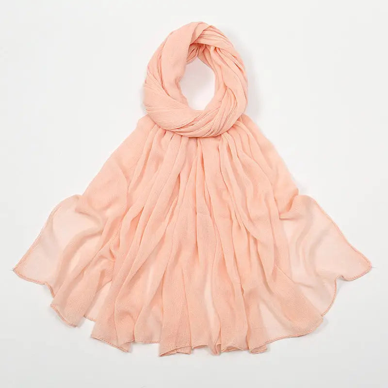 Rayon Wrinkle Scarf Women’s Summer Scarf - 28 Xueya / 180cm - Long hijab