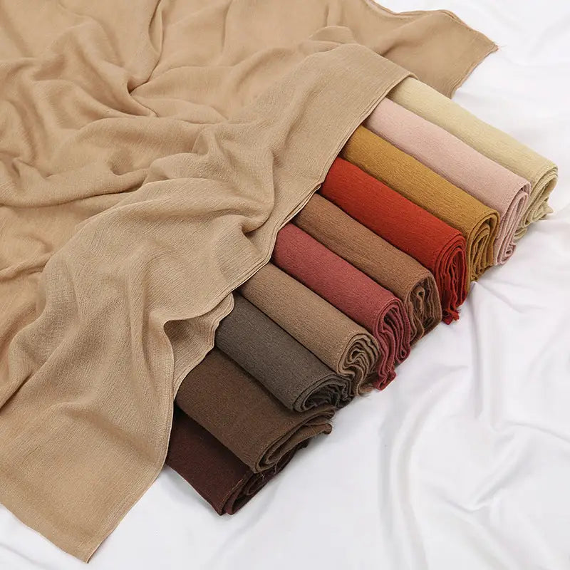 Rayon Wrinkle Scarf Women’s Summer Scarf - Long hijab
