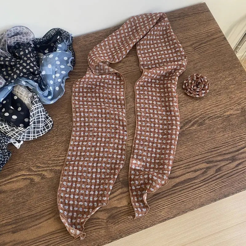 Removable Retro Flower Neck Scarf - Summer Scarf