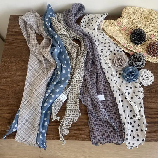 Removable Retro Flower Neck Scarf - Summer Scarf