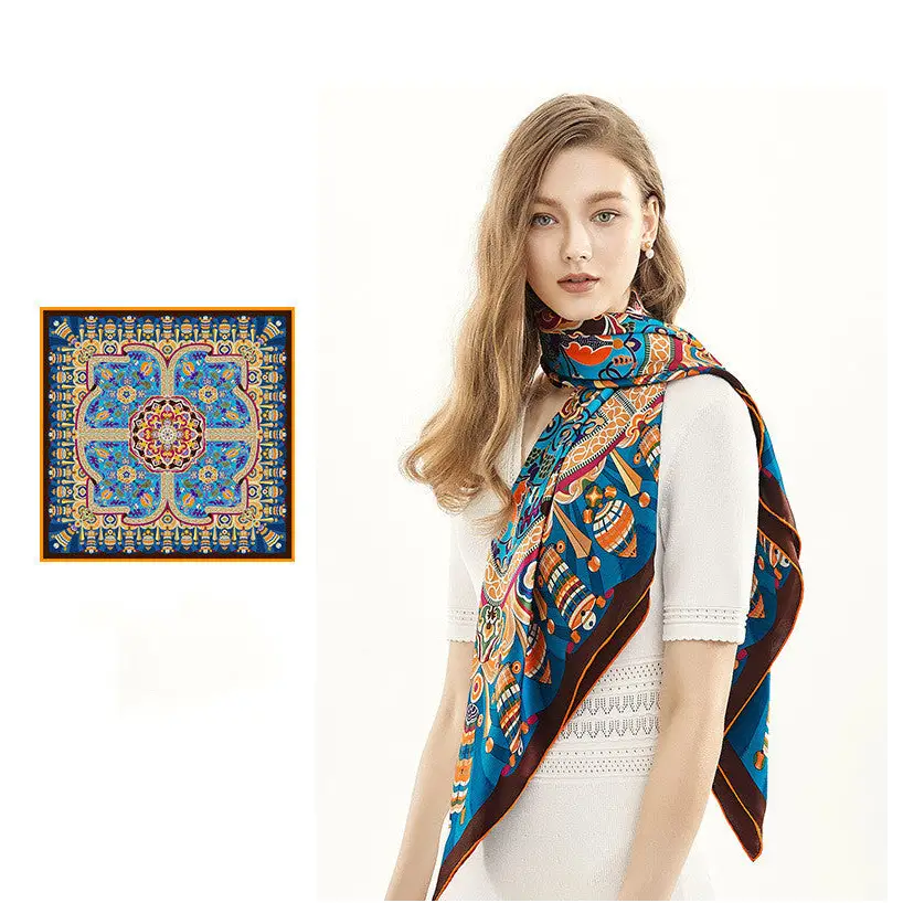 Silk scarf large square scarf ladies