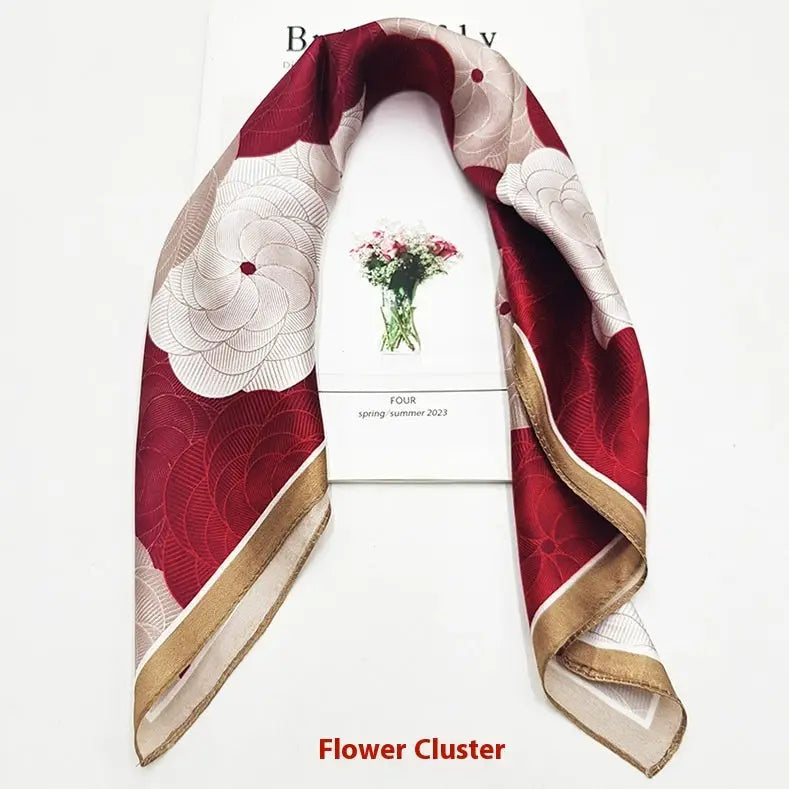 Versatile Business Scarf Square Scarf for Professionals Luxury Bandana - Flowers - African Pattern Pullover Sleeping