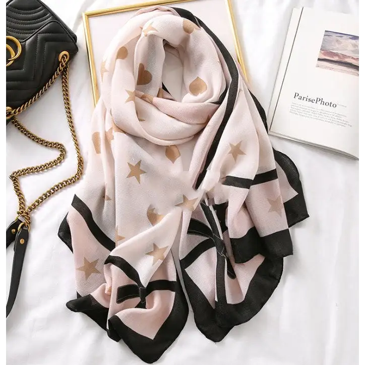 Women’s Cotton Scarf Casual Leopard Print Long Gauze Scarf - 1 STYLE