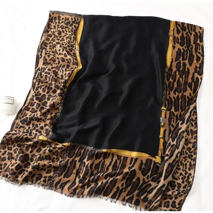 Women’s Cotton Scarf Casual Leopard Print Long Gauze Scarf - 12 STYLE