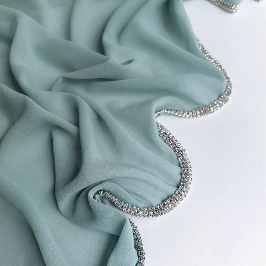 Women’s Light Diamond Chiffon Solid Colour Scarf - 15Color / 70X180