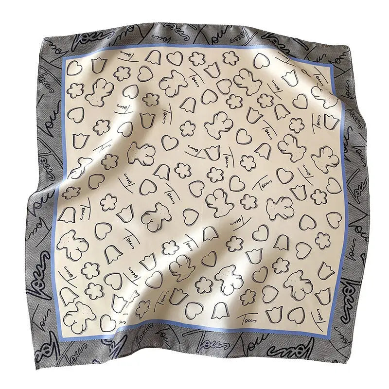 Women’s Silk Bandana - Style19 / 53x53cm - Bandana